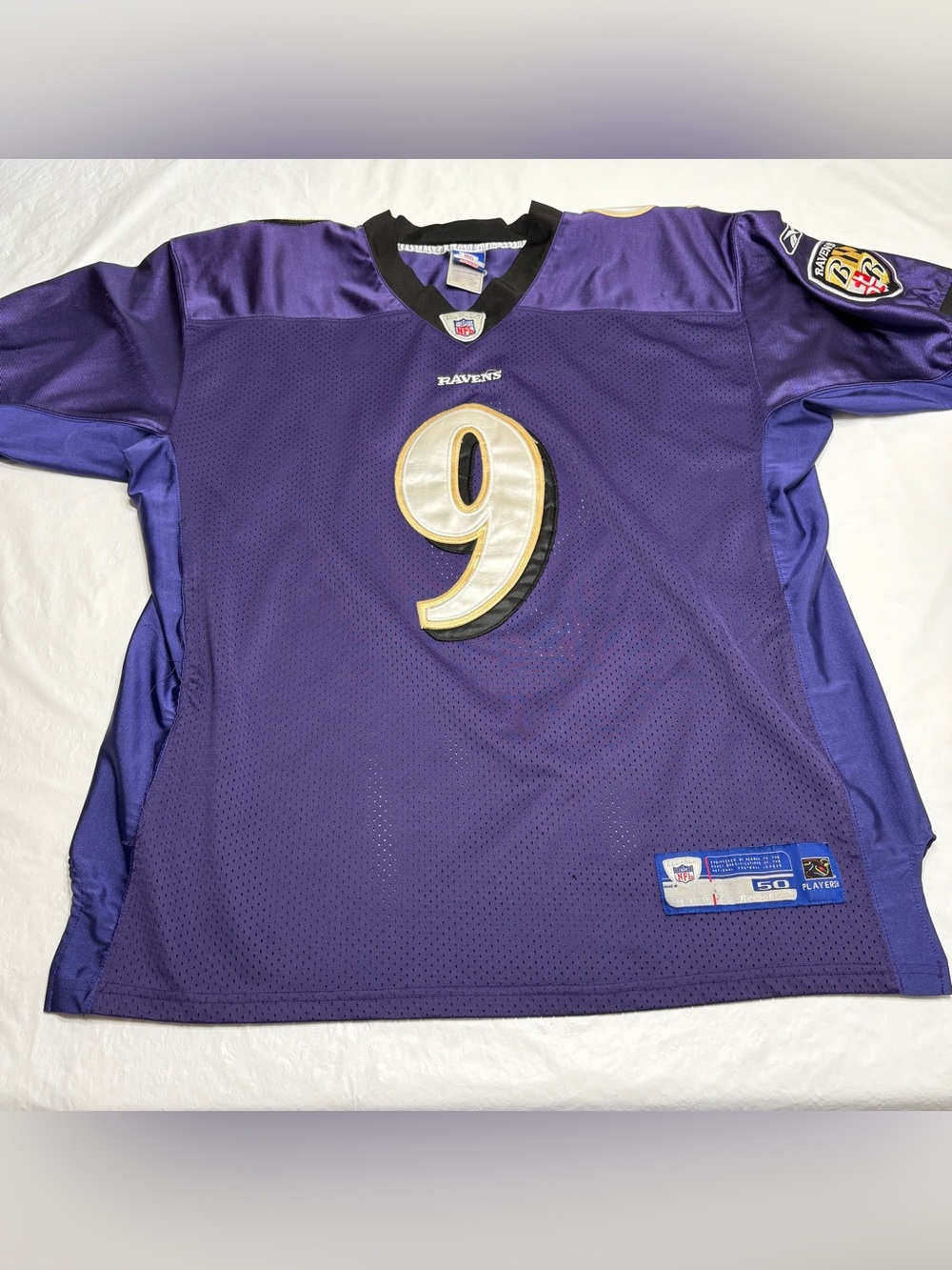 Reebok NFL Baltimore Ravens Steve McNair #9 Jersey Purple Men’s 50 XXL